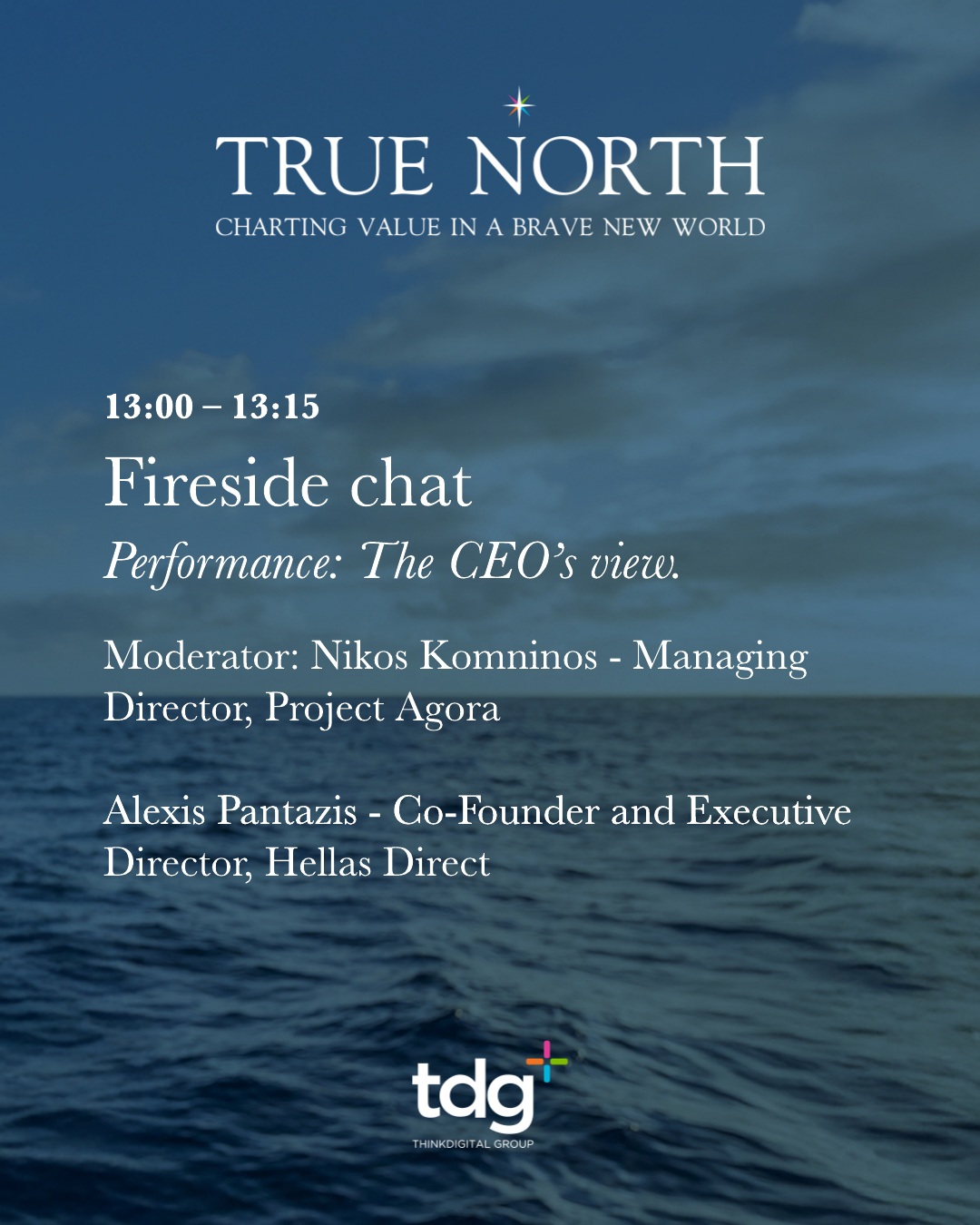 TDG True North agenda carousel, page 6: Fireside chat.